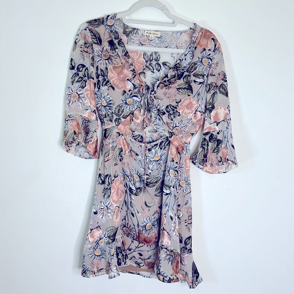 For Love and Lemons Luciana Flower Burnout dress